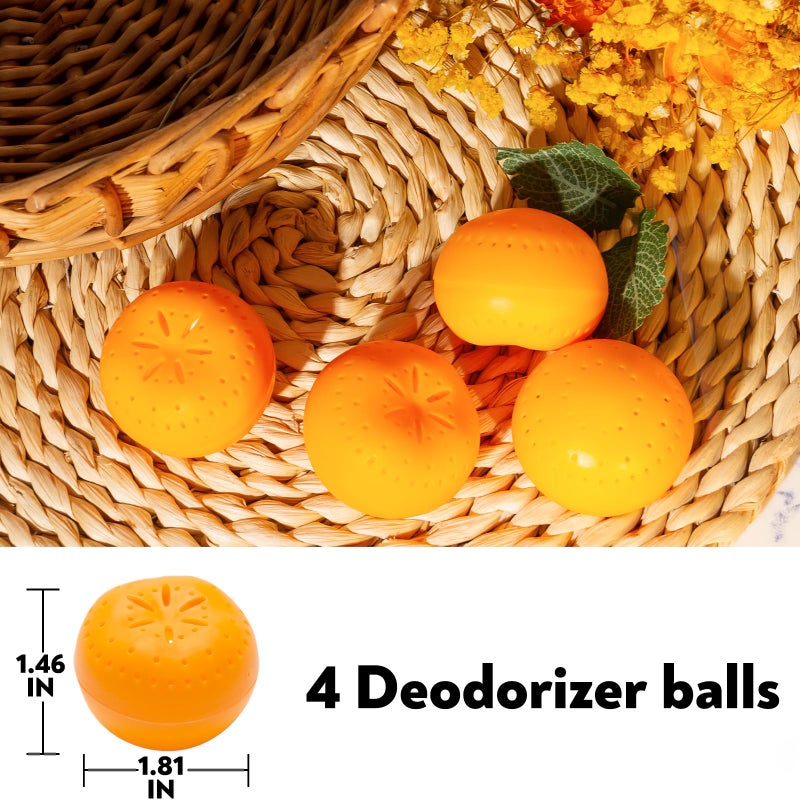 Clean-n-Fresh 4 Pack Baking Soda Deodorizers  Shoe Deodorizer Balls  Air Freshener for Home  Odor Eliminator for Closets Bathroom Pets  Up to 80 Days - Image 3
